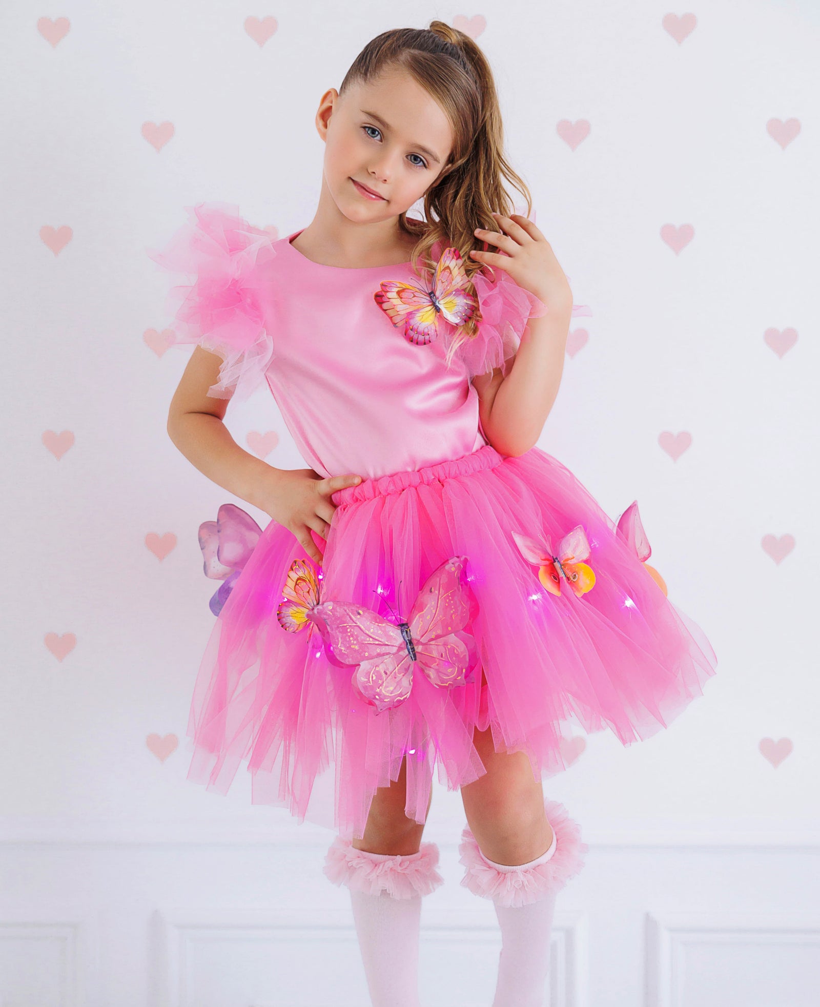 Fustița cu Luminițe, Fluturaș, Roz