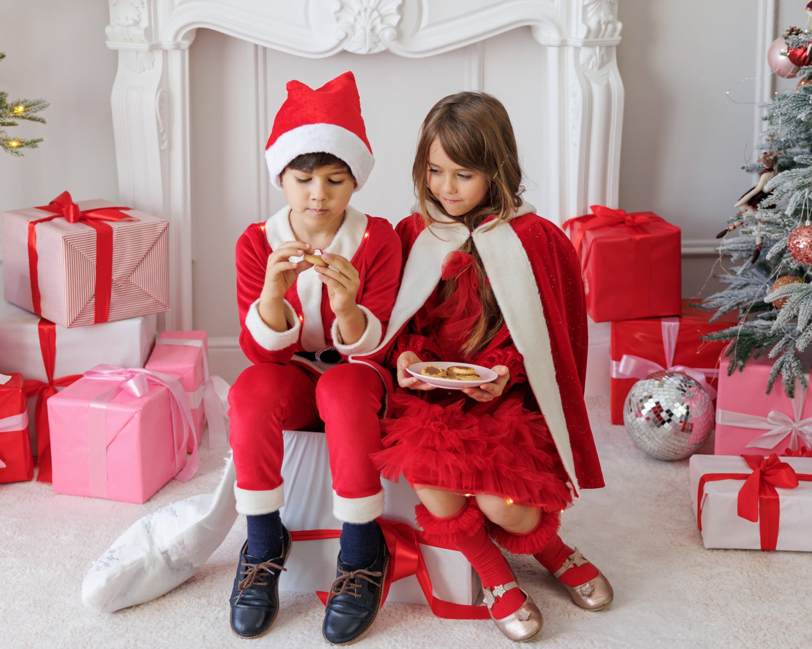 Costum cu Luminițe de Moș Crăciun, 3 Piese