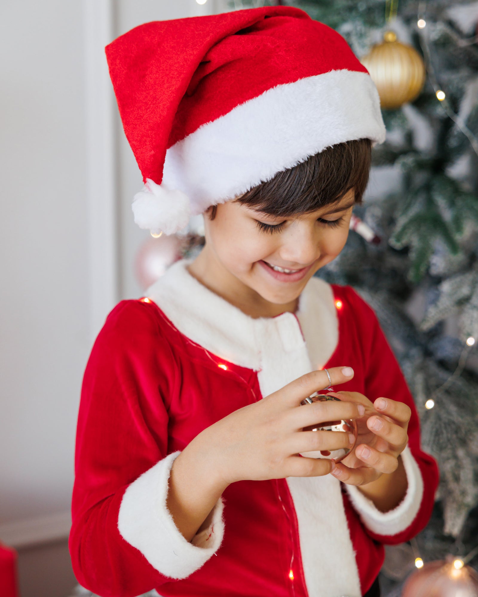 Căciulă de Moș Crăciun, cu Fulgi, Spiriduș / Elf