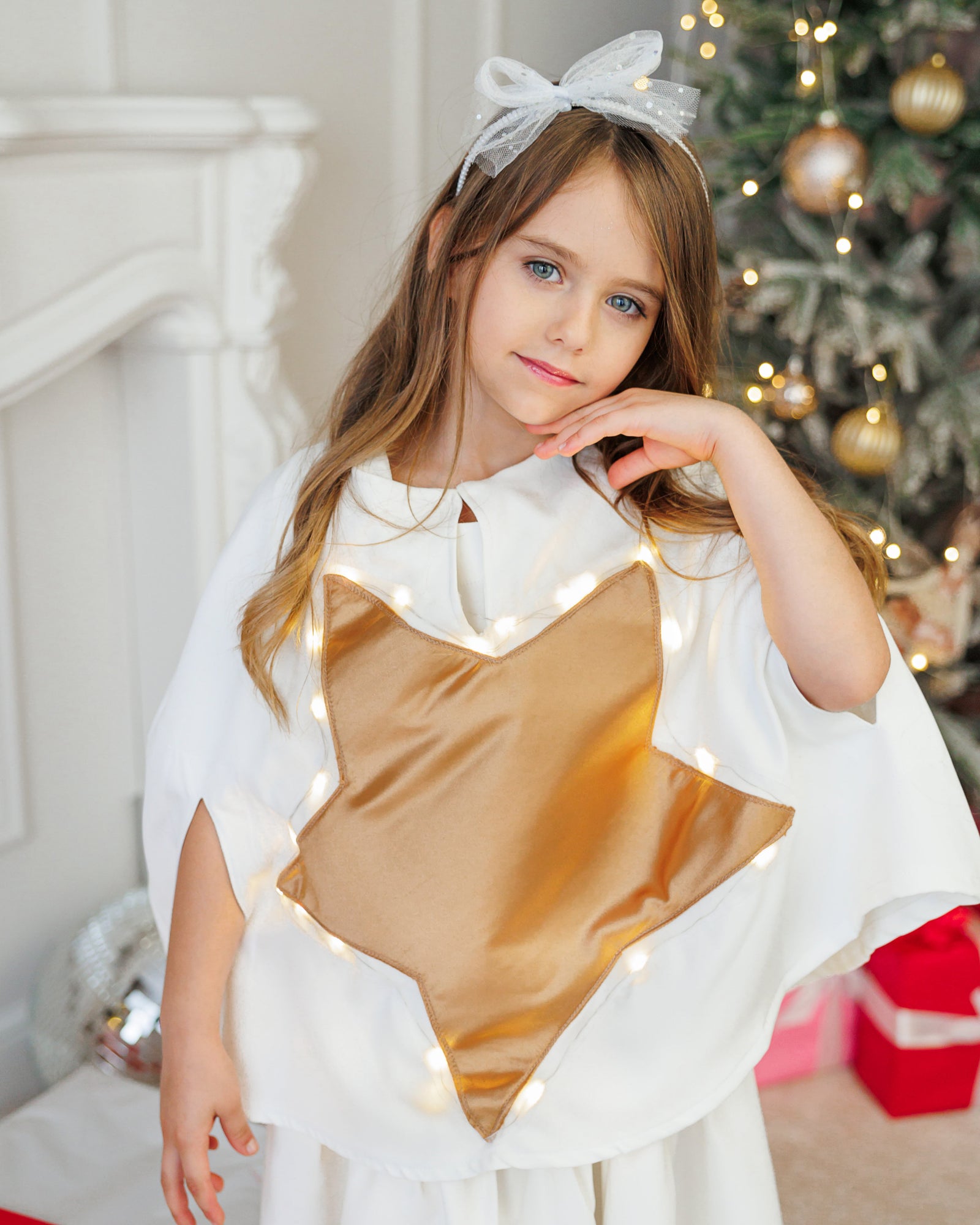 Pelerină de Stea cu Luminițe, Zâna Steluță, de Fetiță, de Craciun