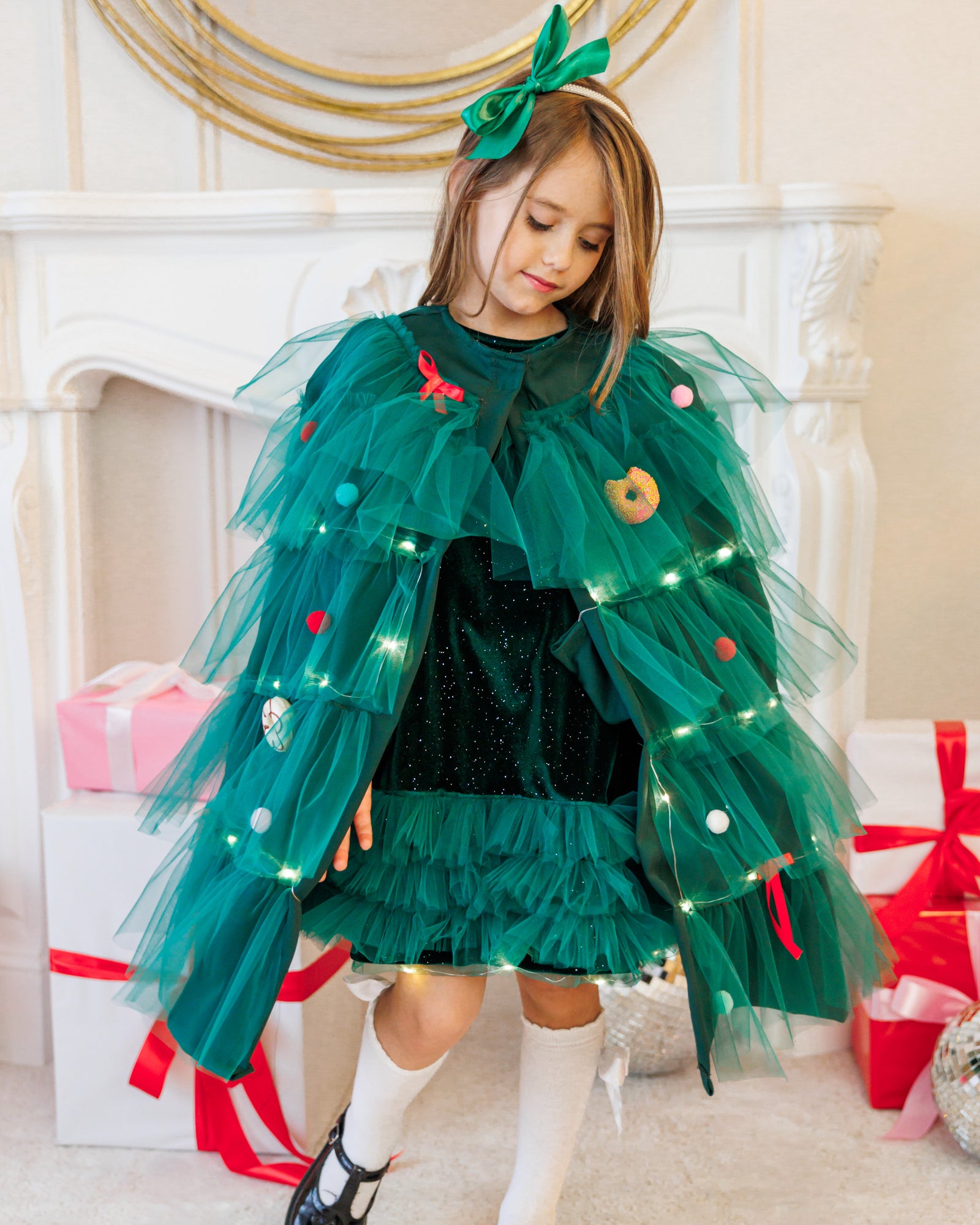 Compleu, Rochiță+Pelerină, Verde