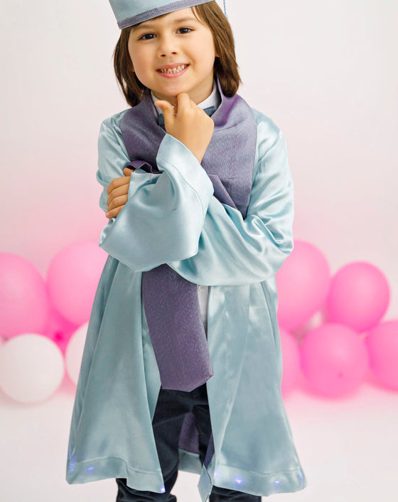 Robă Argintie cu Luminițe pentru Copii, Adio Grădiniță și Absolvire Școală