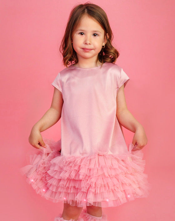 Pink Princess Sparkle Dress, Summer, 10-12 Years