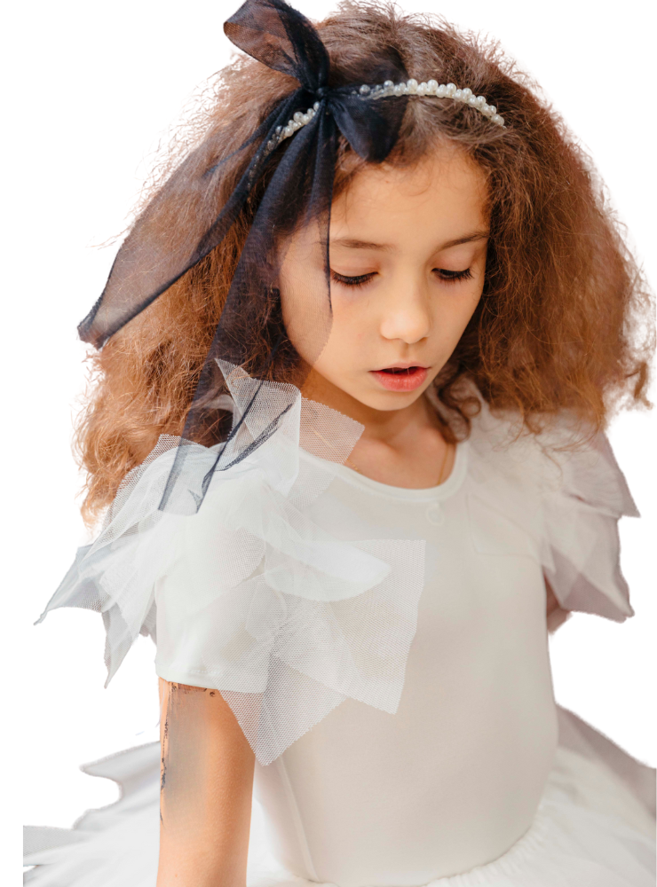 Body Alb, cu Tulle de Toamnă, Halloween