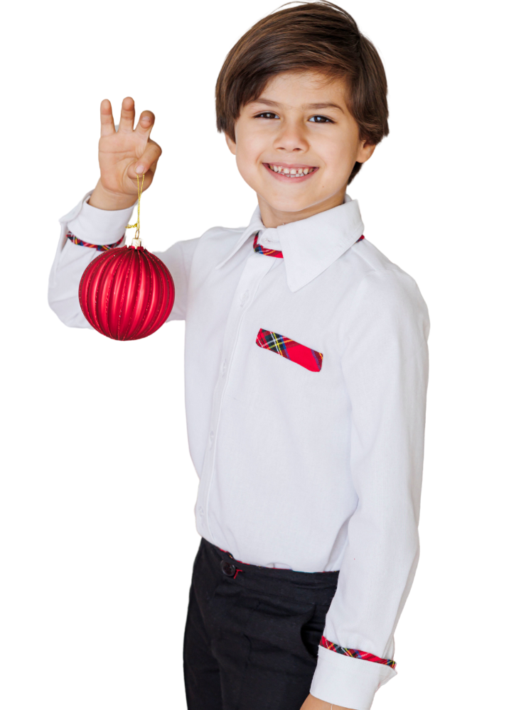 Cămașă Albă, Bumbac, pentru Băieți, De Școală