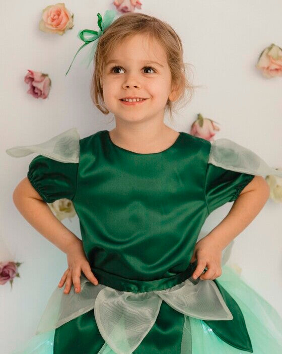 Green Blouse, Flower Costume for Celebration, Fairy, Poppy, Snowdrop, Daisy
