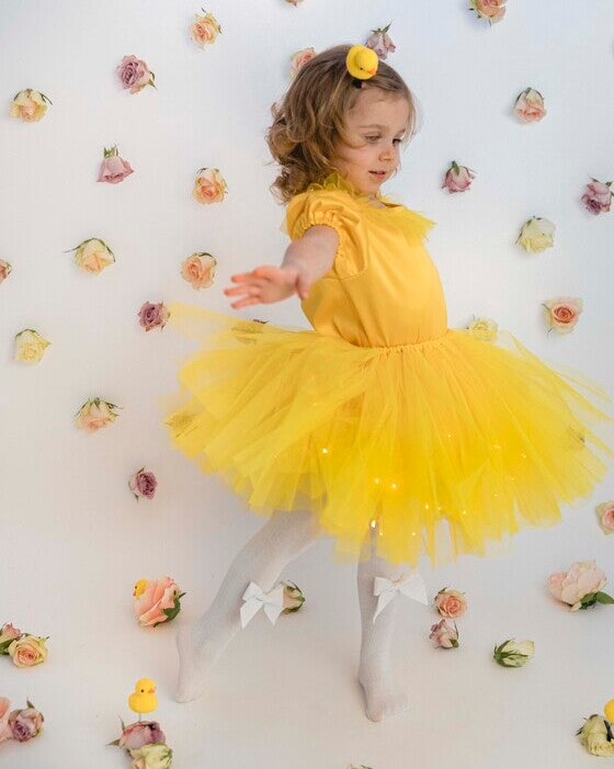 Fustița cu Luminițe, Galbenă de primăvară, Serbare, Pui, ratusca, Floare galbena, papdie, Soare