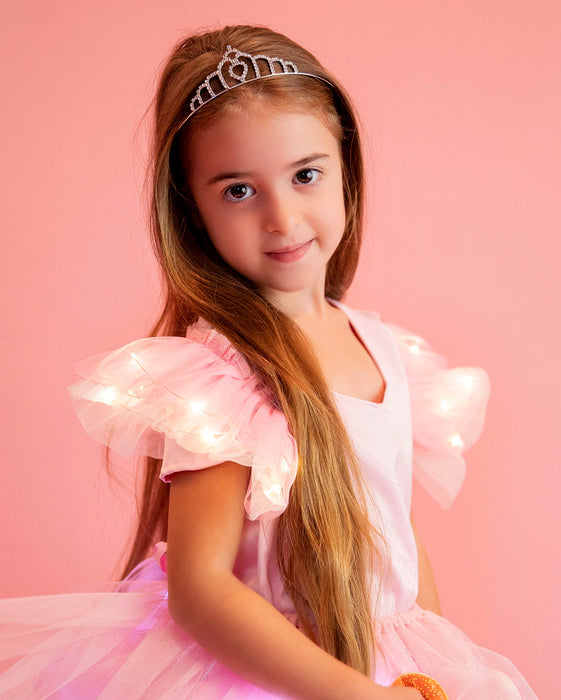 Pink Sparkle Blouse, Elastic Taffeta + Tulle and Sparkles