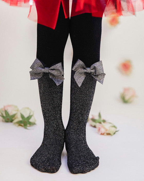 Dresuri Negre Fundiță Sclipici, de Școală / Grădiniță