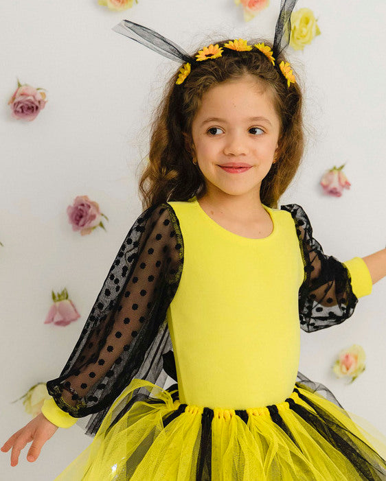 Body Albinuță cu Aripi din Tulle, Serbarea de Toamnă