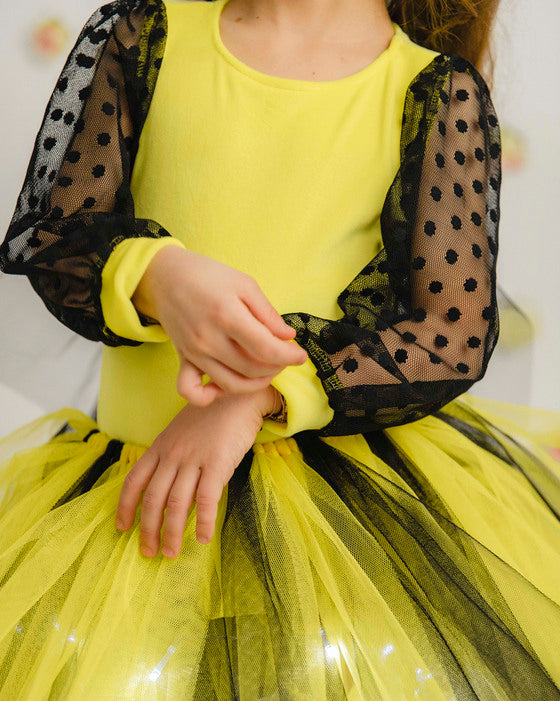 Costum Albinuță, cu Luminițe, 3 Piese, de toamnă, Serbare