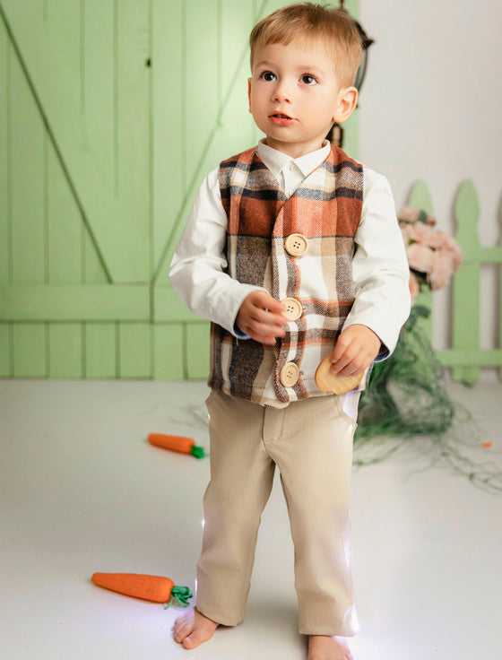 Pantaloni cu Luminițe Crem, de Iepuraș cu Codiță