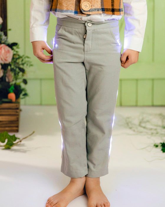 Pantaloni de Iepuras, de Paste, cu Luminițe Gri, 5-6 ani