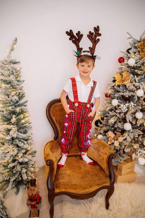 Christmas Elf LED Pants with Adjustable Suspenders