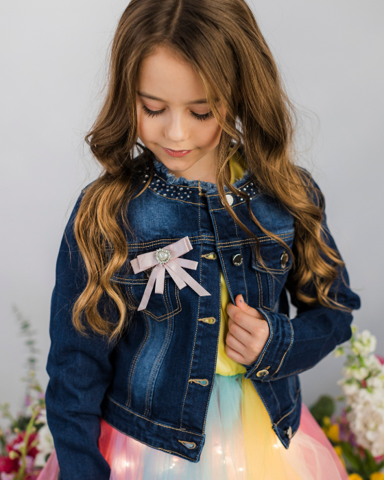 Geaca de Blugi cu diamante si fundite