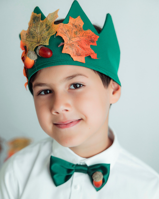 Costum Complet Regele Toamnei, 4 piese, Verde
