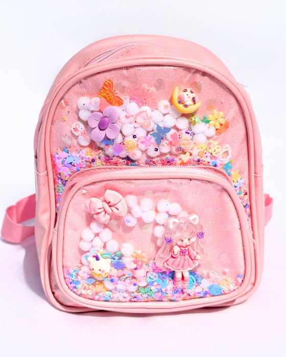 Ghiozdănel Roz colorat  fetițe, de Grădiniță