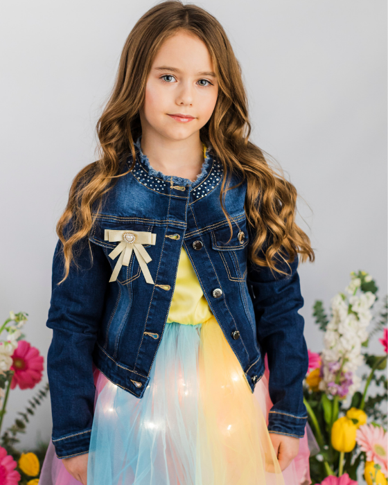 Geaca de Blugi cu diamante si fundite