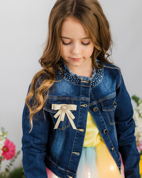 Geaca de Blugi cu diamante si fundite