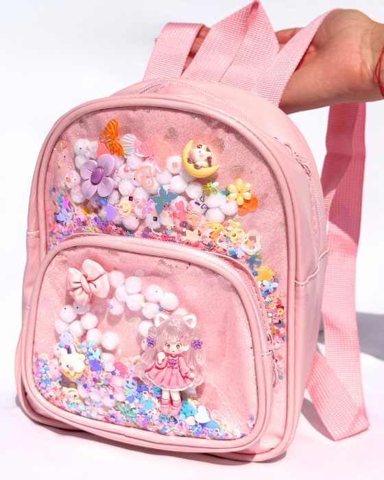 Ghiozdănel Roz colorat  fetițe, de Grădiniță