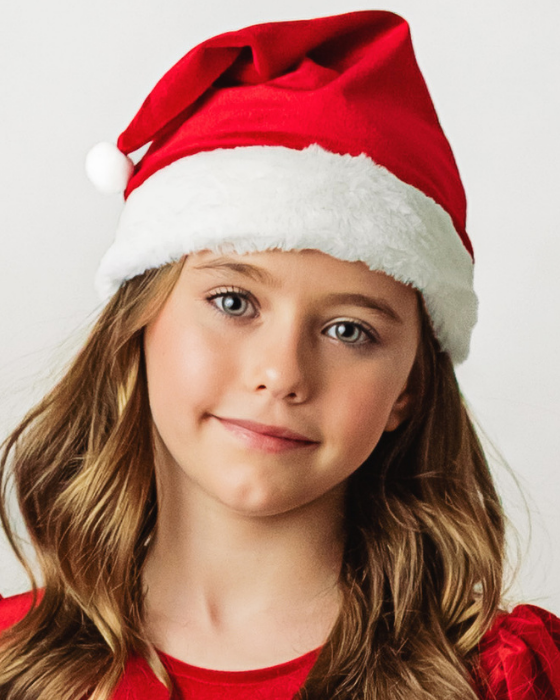 Caciula Rosie de Crcaiunita de catifea