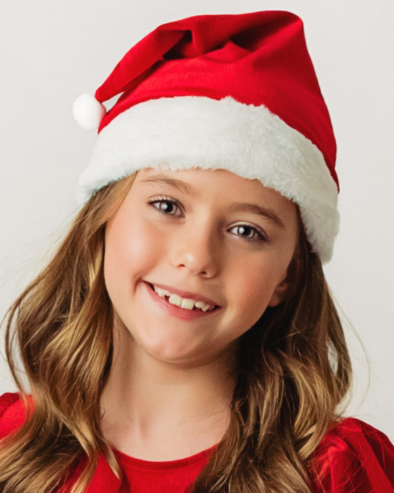 Caciula Rosie de Crcaiunita de catifea