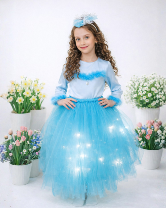Costum de prințesă, Elsa Bleu 2 piese