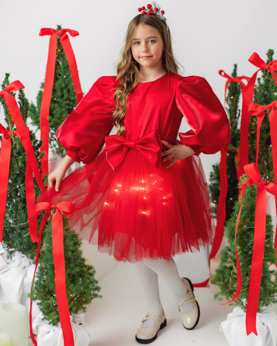 Rochita cu Luminite Roșie, minunată de Crăciun pentru serbare