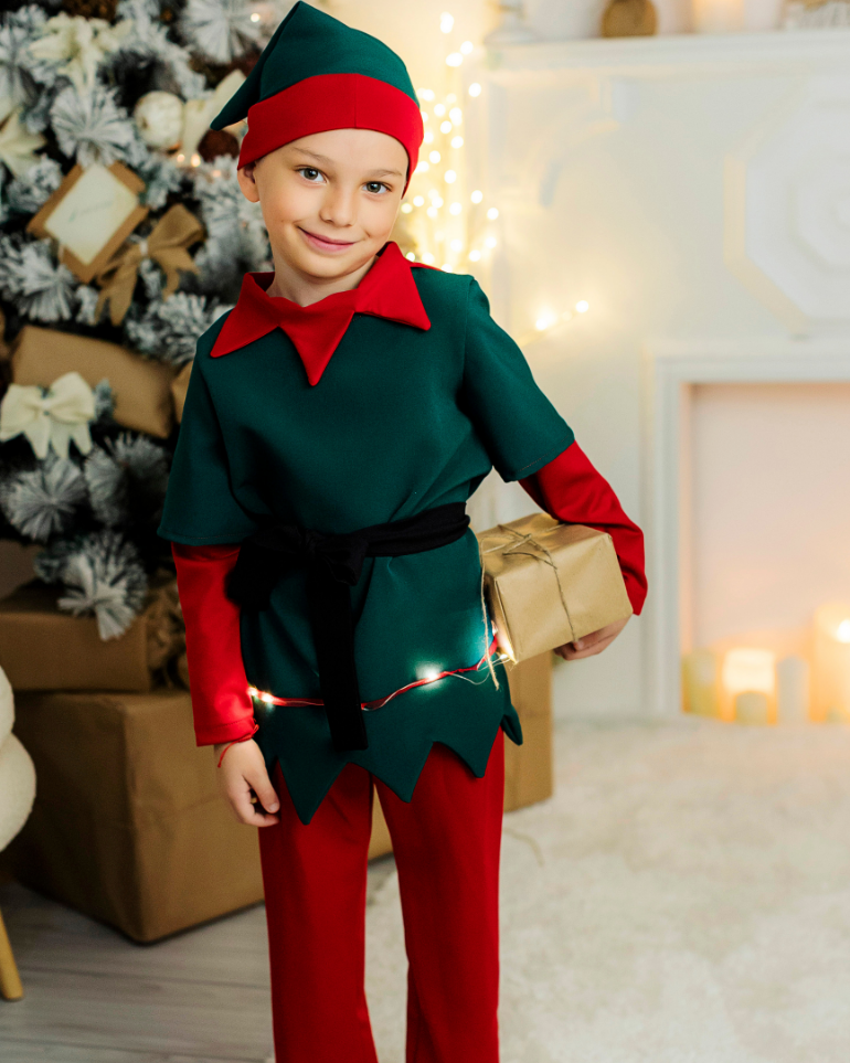 Costum de Spiriduș de baiat, cu Luminițe, 3 Piese