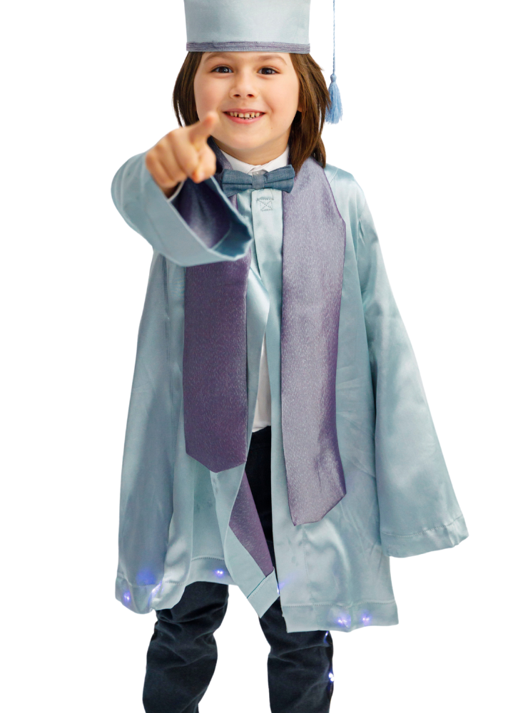 Robă Argintie cu Luminițe pentru Copii, Adio Grădiniță și Absolvire Școală