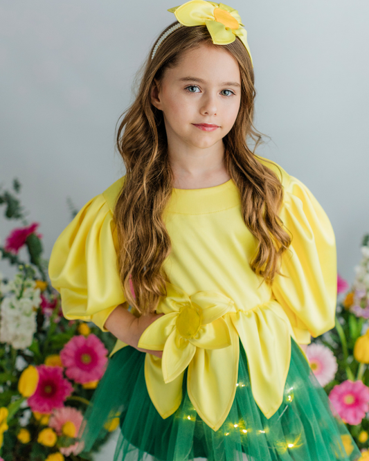 Yellow Flower Dress with Lights, Spring Play