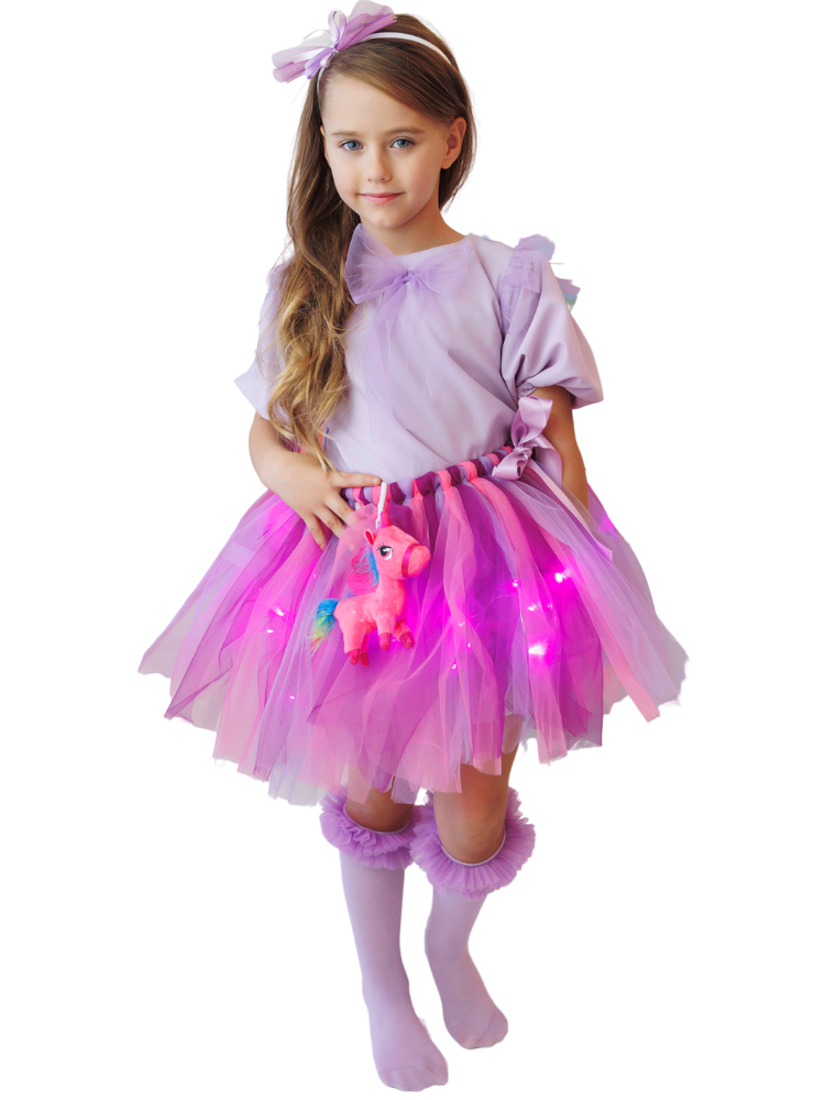 Fustița cu Luminițe, Unicorn Magic cu Breloc, 3-18 luni