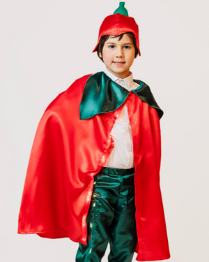 Costum cu Luminițe, FLOARE ROȘIE (Bujor, Lalea, Trandafir), 2 piese