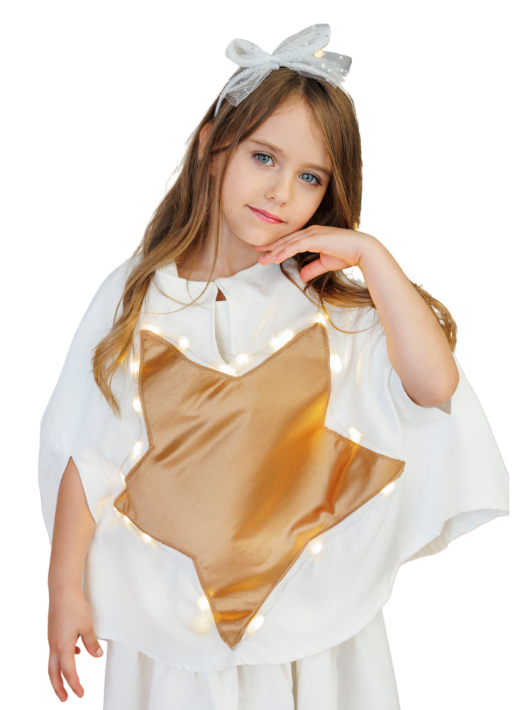 Pelerină de Stea cu Luminițe, Zâna Steluță, de Fetiță, de Craciun