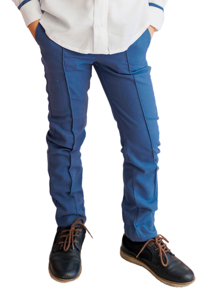 Pantaloni Bleu pentru Băieți din in, pentru evenimente de Vară