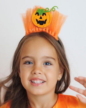 Bentiță cu Tulle și Dovleac, Halloween 2023