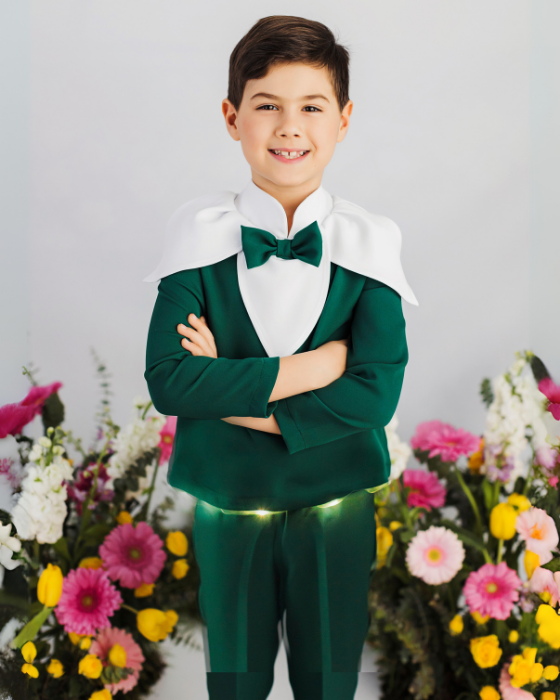 Snowdrop Boy Costume with Lights, 2 pieces, Spring Celebration