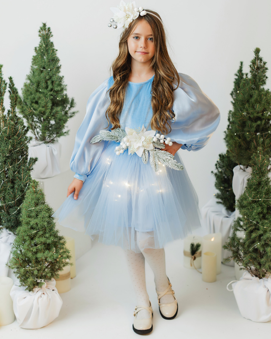 Sparkle Dress, Brown with Leaves, Fall 2025