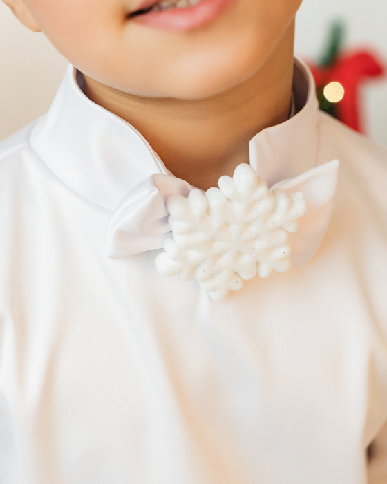 Papion Alb cu Fulg, de serbare