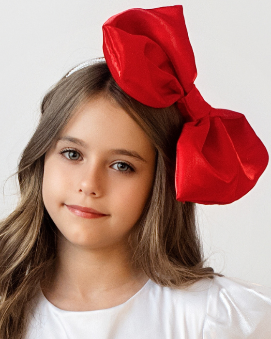 Bentita cu Fundita Rosie Craciuneasca, large