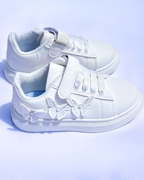 Adidași Albi cu Fluturași, De Școală