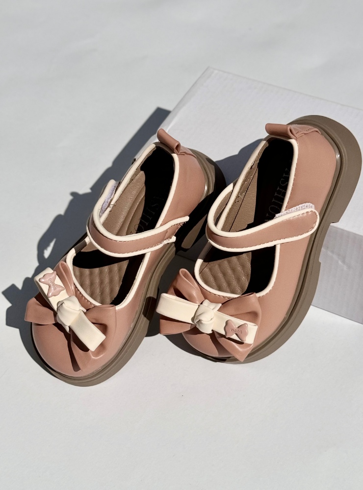 Pantofiori Roz cu Fundiță Pufoasă