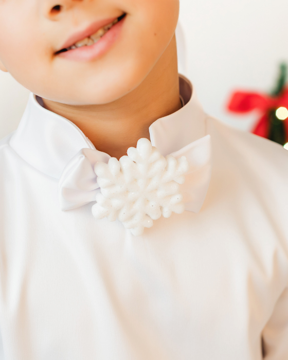 Papion Alb cu Fulg, de serbare