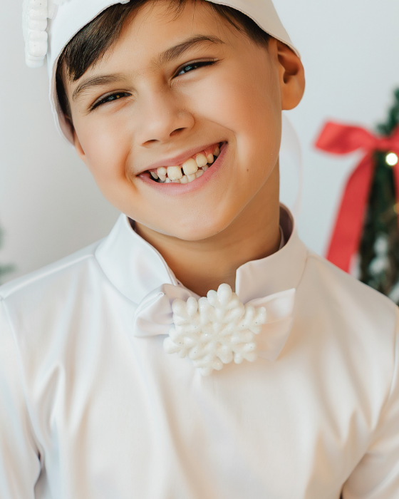 Papion Alb cu Fulg, de serbare