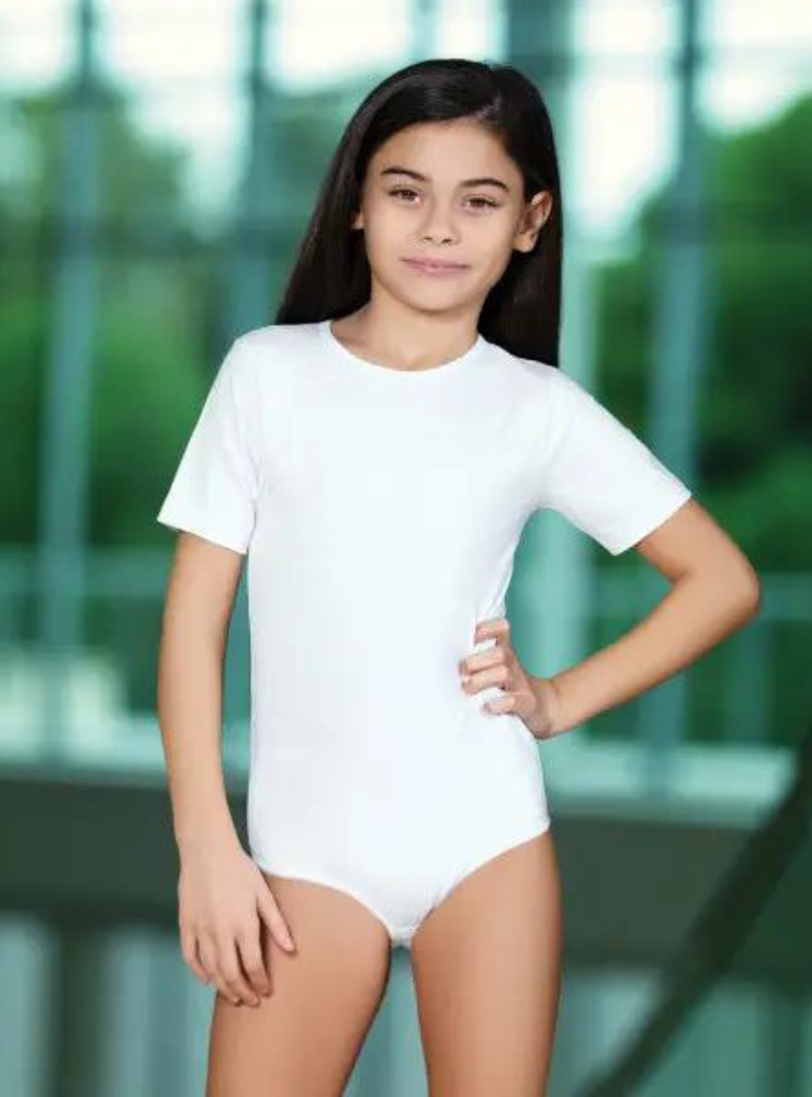 Body Alb Mânecă Treisferturi, de Balet și Școală