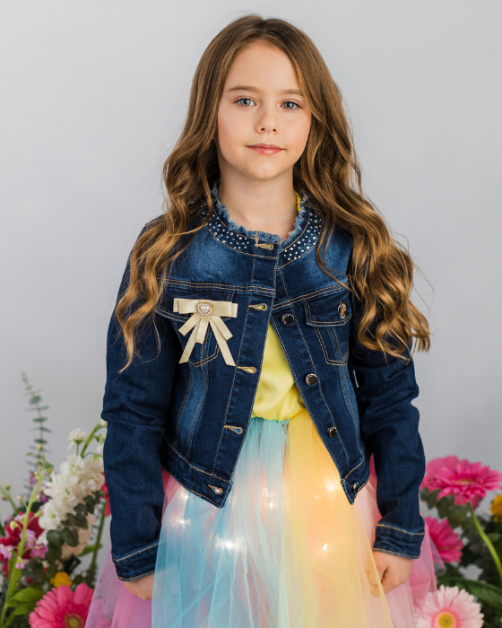 Geaca de Blugi cu diamante si fundite