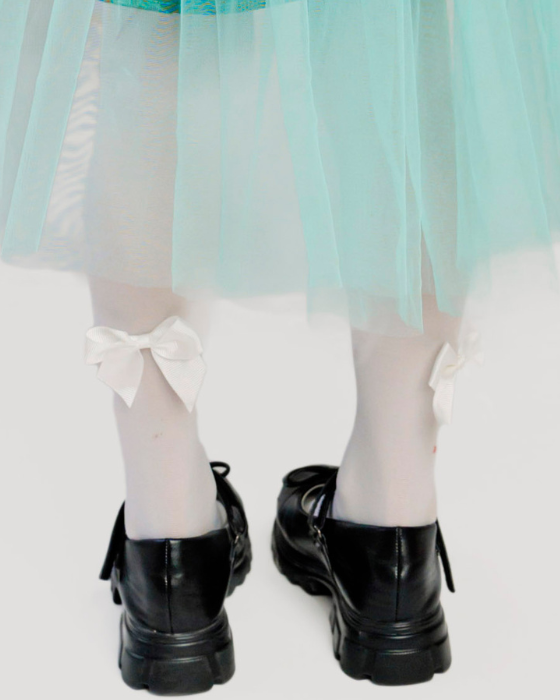 Dresuri Albe cu Fundiță, Soft, de Serbare Toamnă