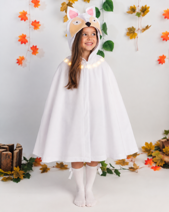 Costum de Vulpe Polară, cu Luminițe, Universal