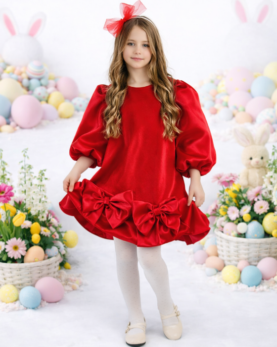 Rochița Roșie cu Fundițe, cu Luminițe, Martisor 1 Martie