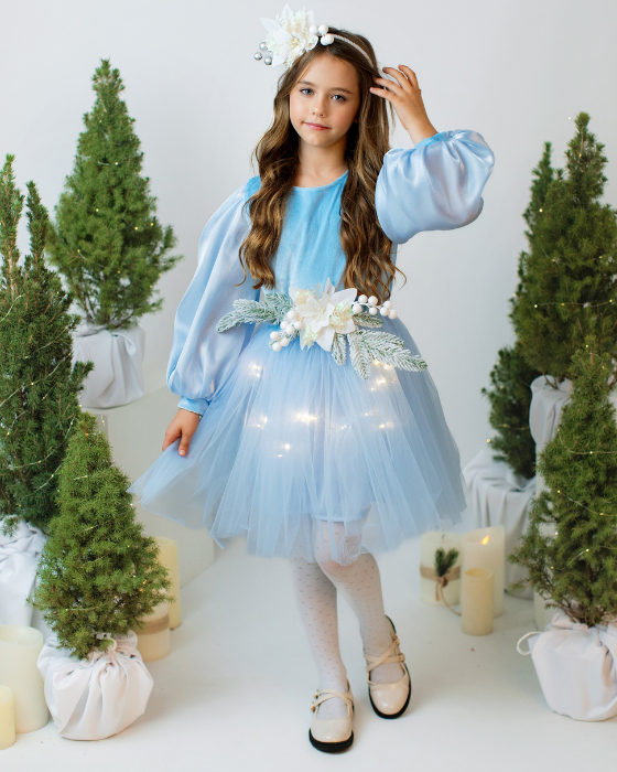 Sparkle Dress, Brown with Leaves, Fall 2025